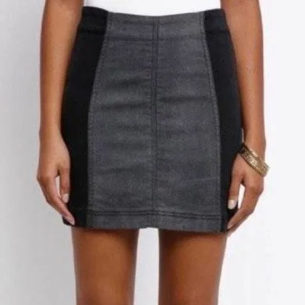 Free People gray and black skirt size 2
